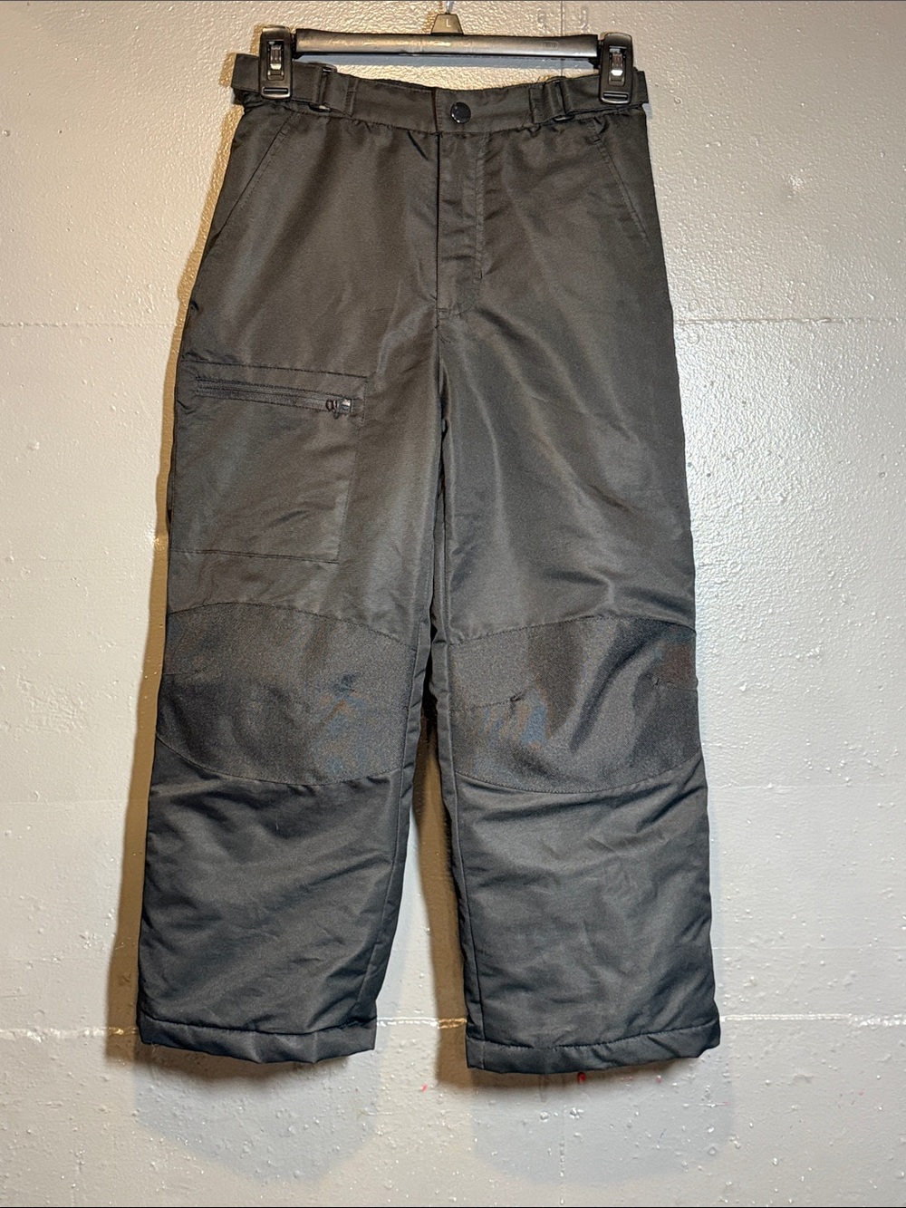 Insulated Kids Black Snow Pants - Durable Winter Play Trousers
